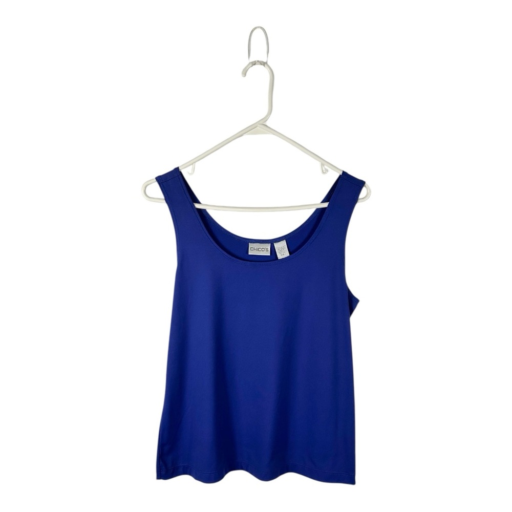 Chico’s Navy Blue Nylon‎ Blend Tank Top